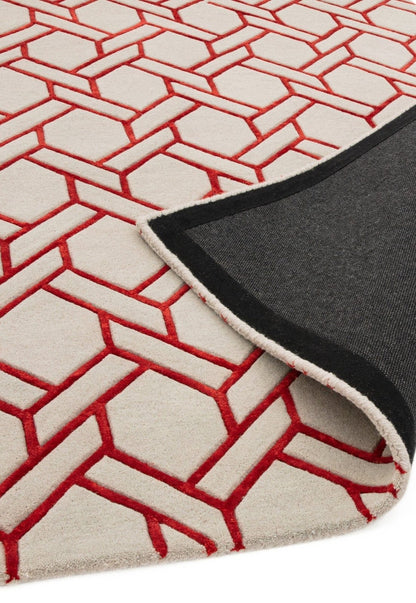 Nexus Lines Handmade Tufted Wool Carpet - Corner