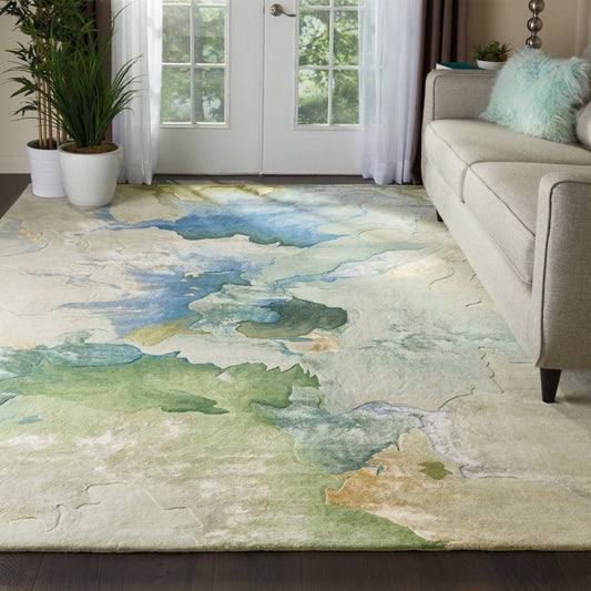 Echoing Step Handmade Tufted Wool Carpet - Floorshot