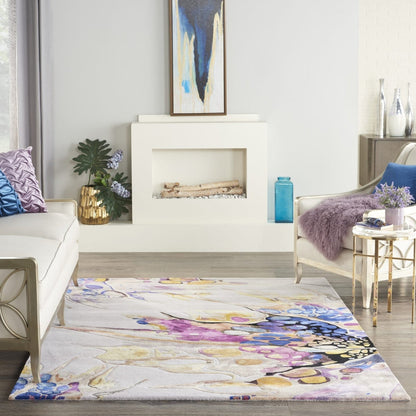 Tribal Neon Handmade Tufted Wool Carpet - Floorshot