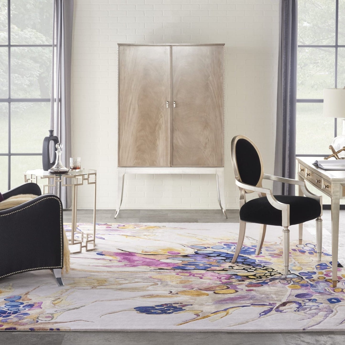 Tribal Neon Handmade Tufted Wool Carpet - Floorshot