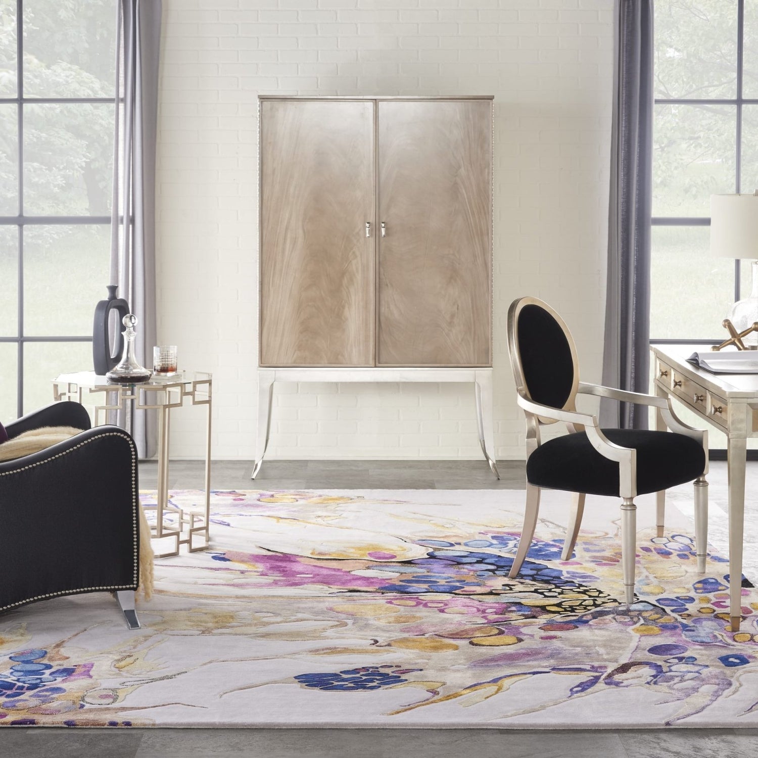Tribal Neon Handmade Tufted Wool Carpet - Floorshot
