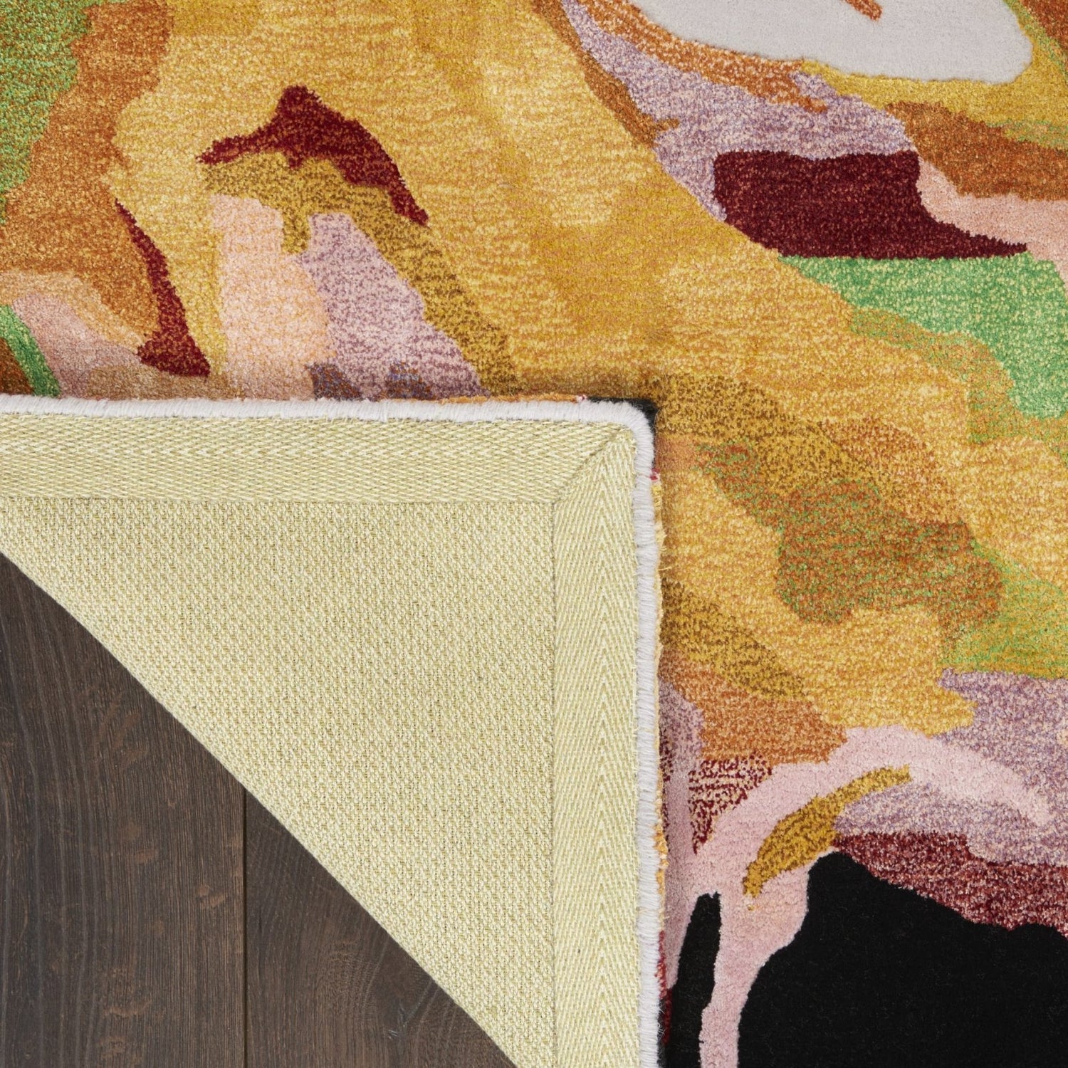 Paradise Multicolor Handmade Tufted Wool Carpet - Corner