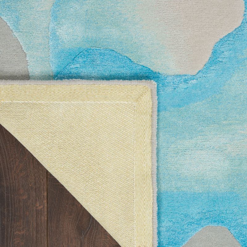 Wonderland Sea Handmade Tufted Wool Carpet - Corner