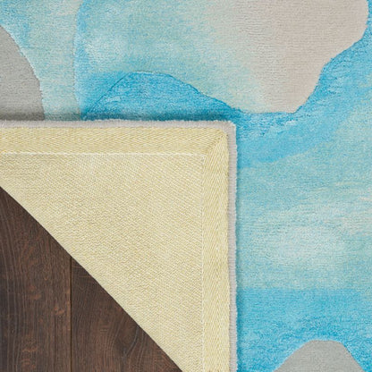 Wonderland Sea Handmade Tufted Wool Carpet - Corner