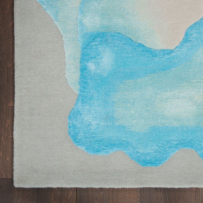 Wonderland Sea Handmade Tufted Wool Carpet - Corner