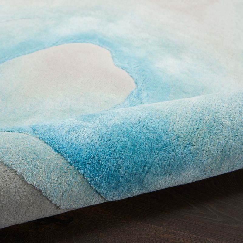Wonderland Sea Handmade Tufted Wool Carpet - CloseUp