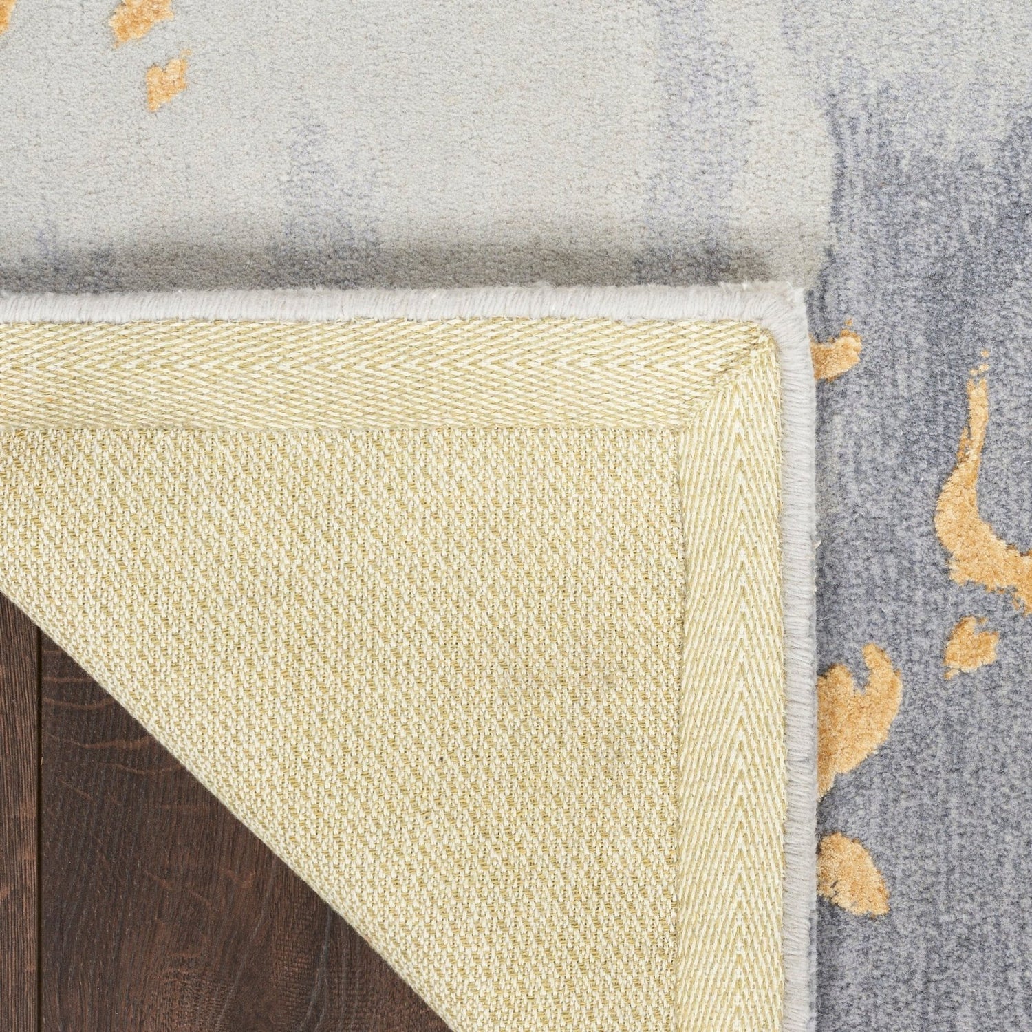 Italian Linen Handmade Tufted Wool Carpet - Corner