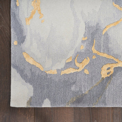 Italian Linen Handmade Tufted Wool Carpet - Corner