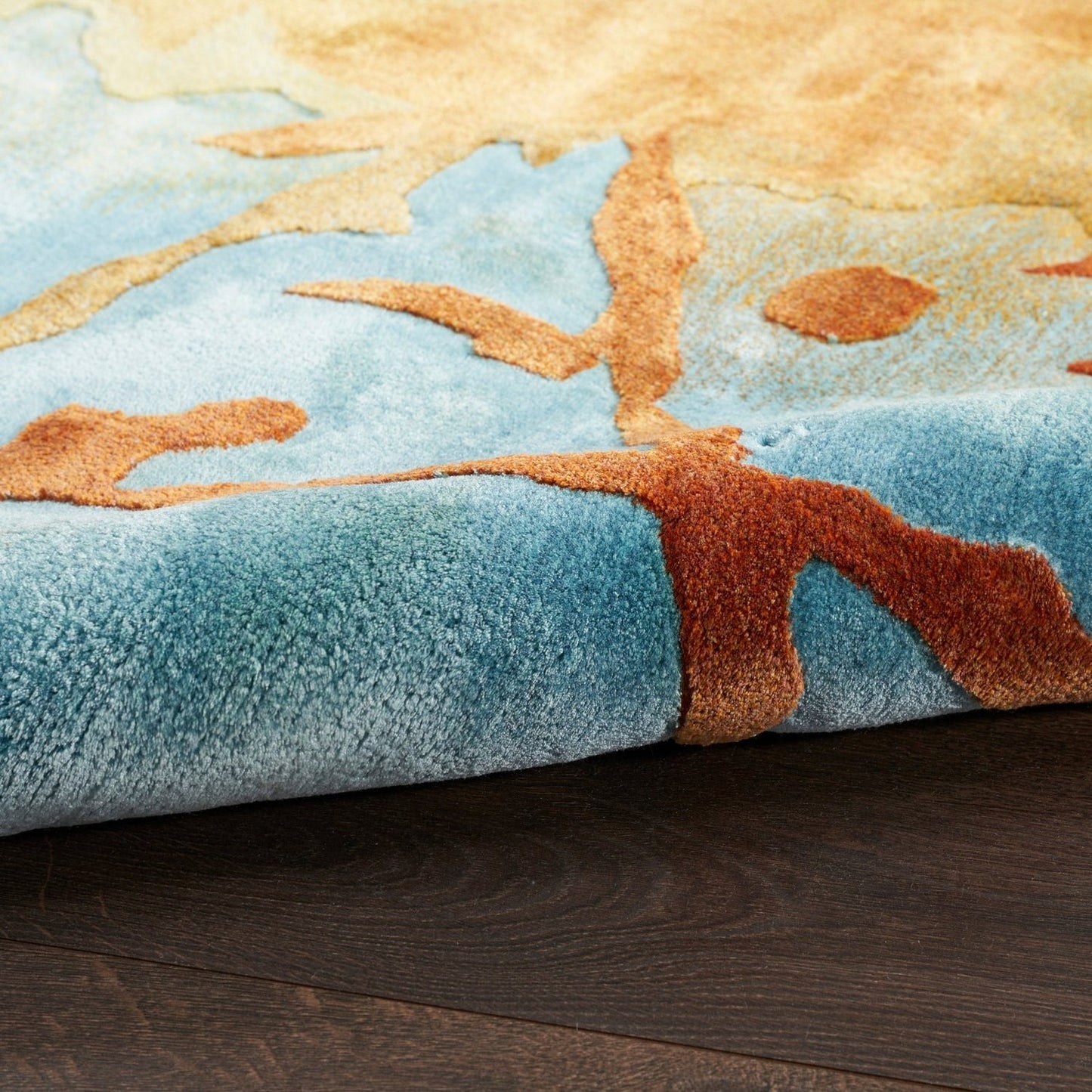 Shimmer Drift Handmade Tufted Wool Carpet - CloseUp