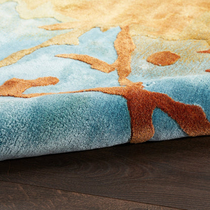 Shimmer Drift Handmade Tufted Wool Carpet - CloseUp