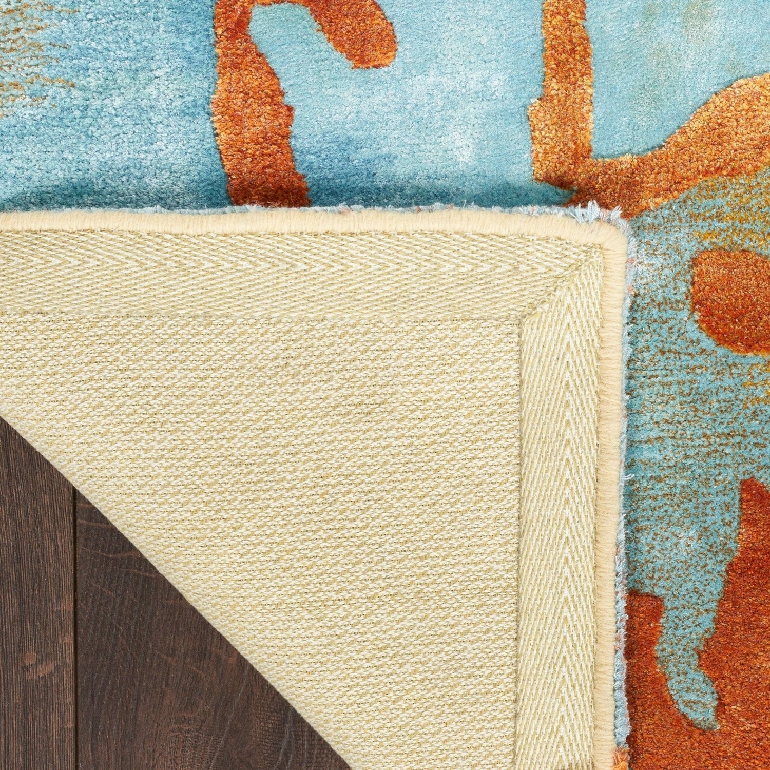 Shimmer Drift Handmade Tufted Wool Carpet - Corner