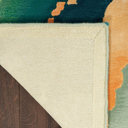Landscape Wavy Handmade Tufted Wool Carpet - Corner
