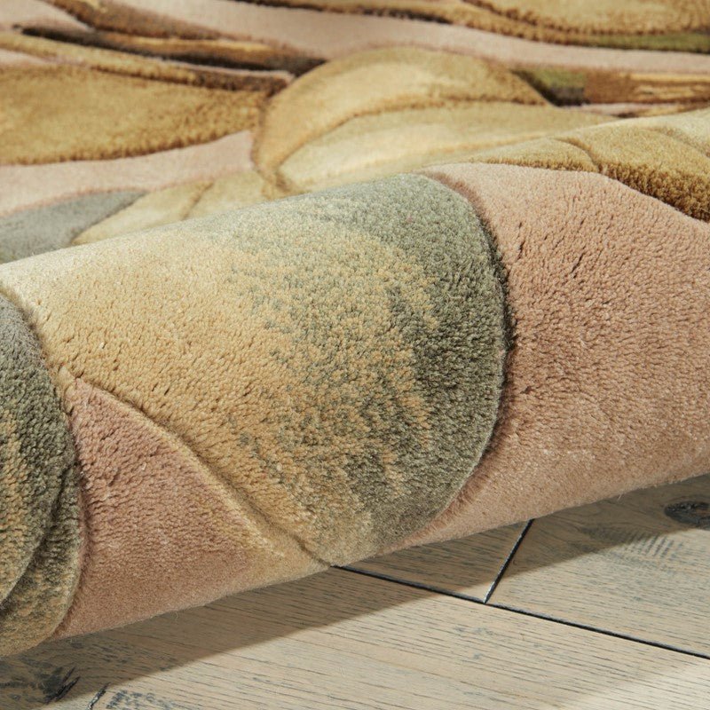 Mungus Flowery Handmade Tufted Wool Carpet - CloseUp
