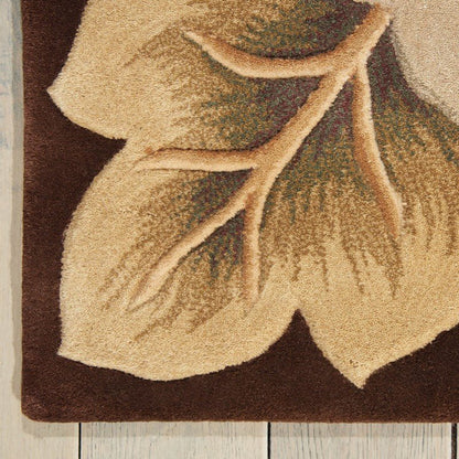 Nourison Tropical Handmade Tufted Wool Carpet - Corner