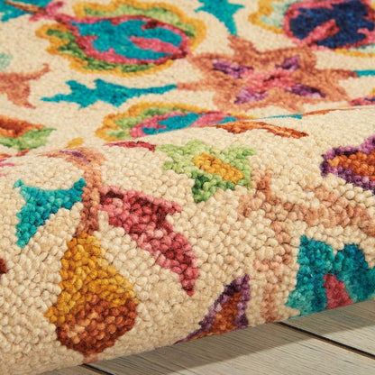 Vivid Twilight Handmade Tufted Wool Carpet - CloseUp