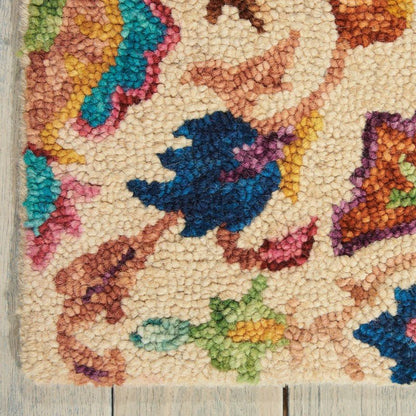 Vivid Twilight Handmade Tufted Wool Carpet - Corner