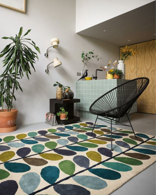 Multiple Stem Handmade Tufted Wool Carpet - Floorshot