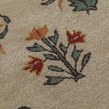 Royal Haven Handmade Tufted Wool Carpet - Corner