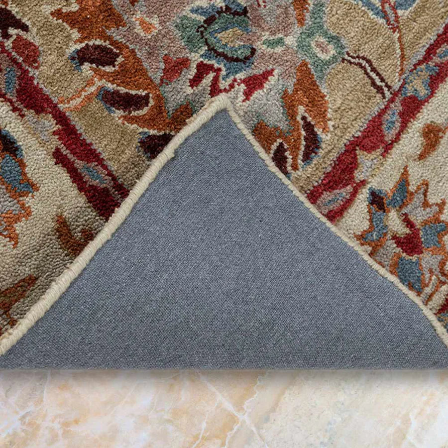 Arora Beetle Handmade Tufted Wool Carpet - Corner