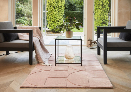 Origin Blushes Handmade Tufted Wool Carpet - Floorshot