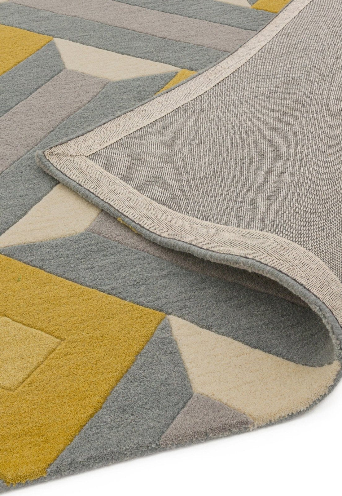 Mosaic Delta Handmade Tufted Wool Carpet - Corner