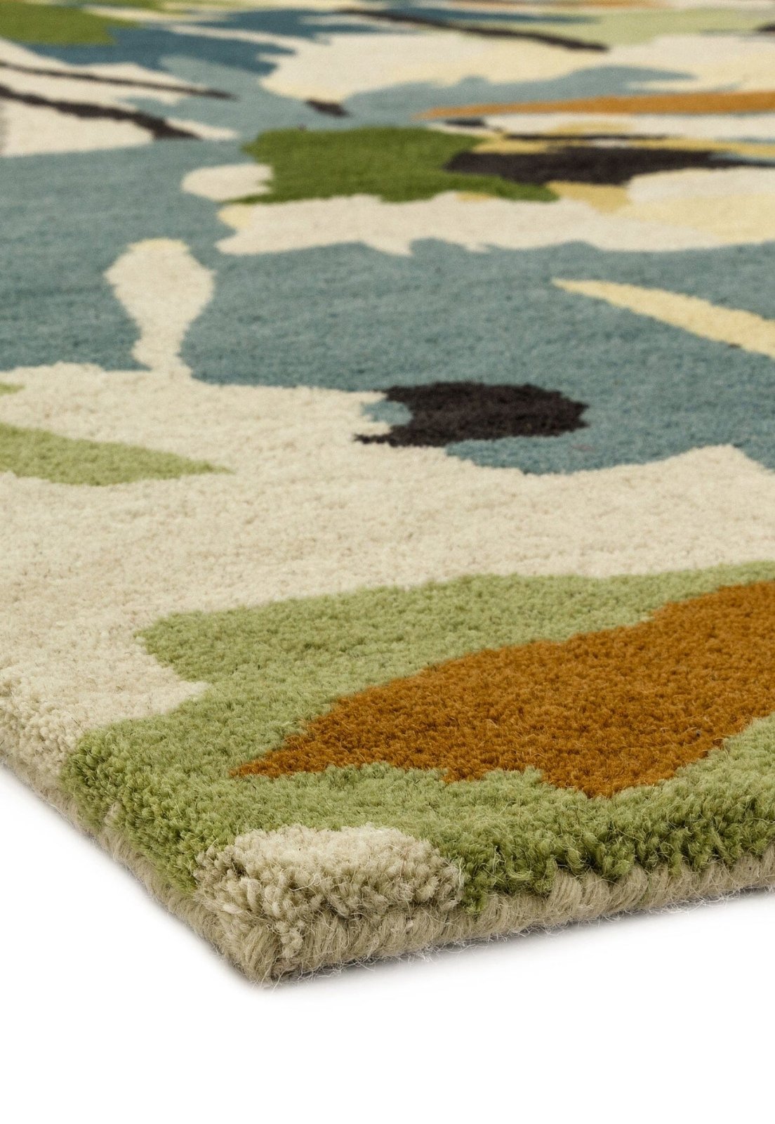 Treasure Quilt Handmade Tufted Wool Carpet - Corner