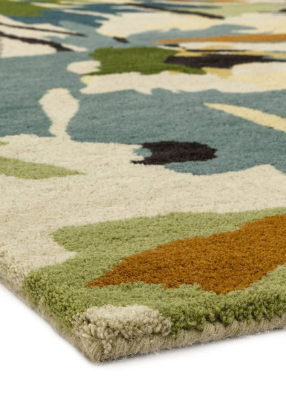 Treasure Quilt Handmade Tufted Wool Carpet - Corner