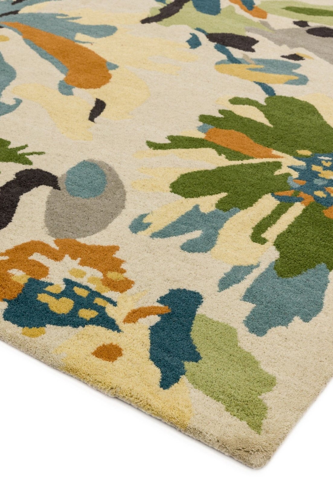 Treasure Quilt Handmade Tufted Wool Carpet - CloseUp