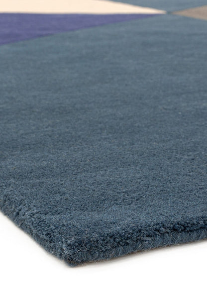 Junction Reef Handmade Tufted Wool Carpet - Corner