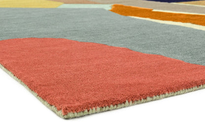 Dusty Note Handmade Tufted Wool Carpet - Corner