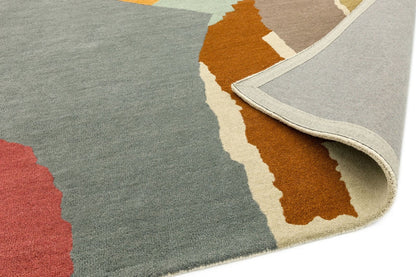 Dusty Note Handmade Tufted Wool Carpet - Corner