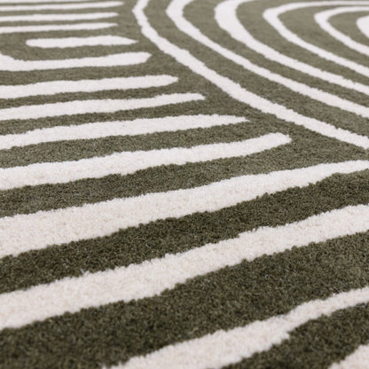 Reefcurve Plum Handmade Tufted Wool Carpet - CloseUp