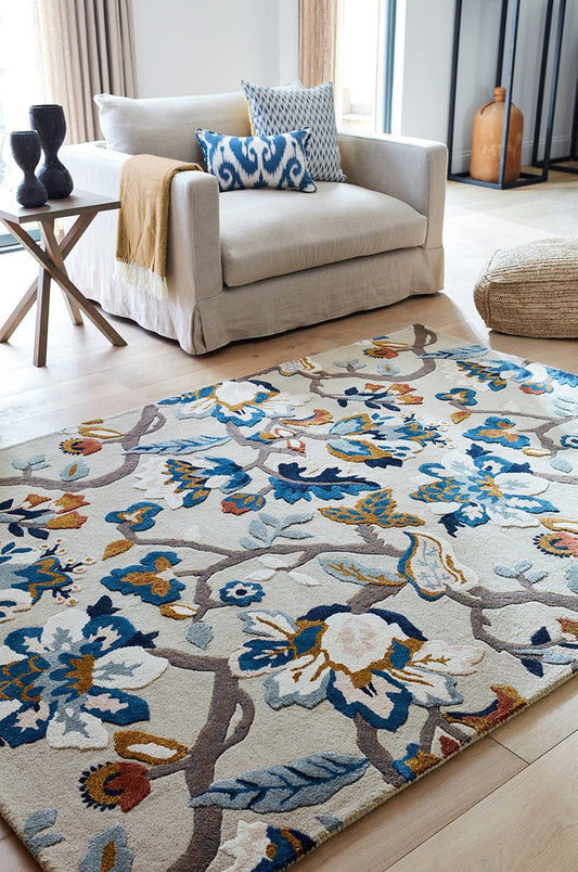 Ciaz Fronxed Handmade Tufted Wool Carpet - Floorshot