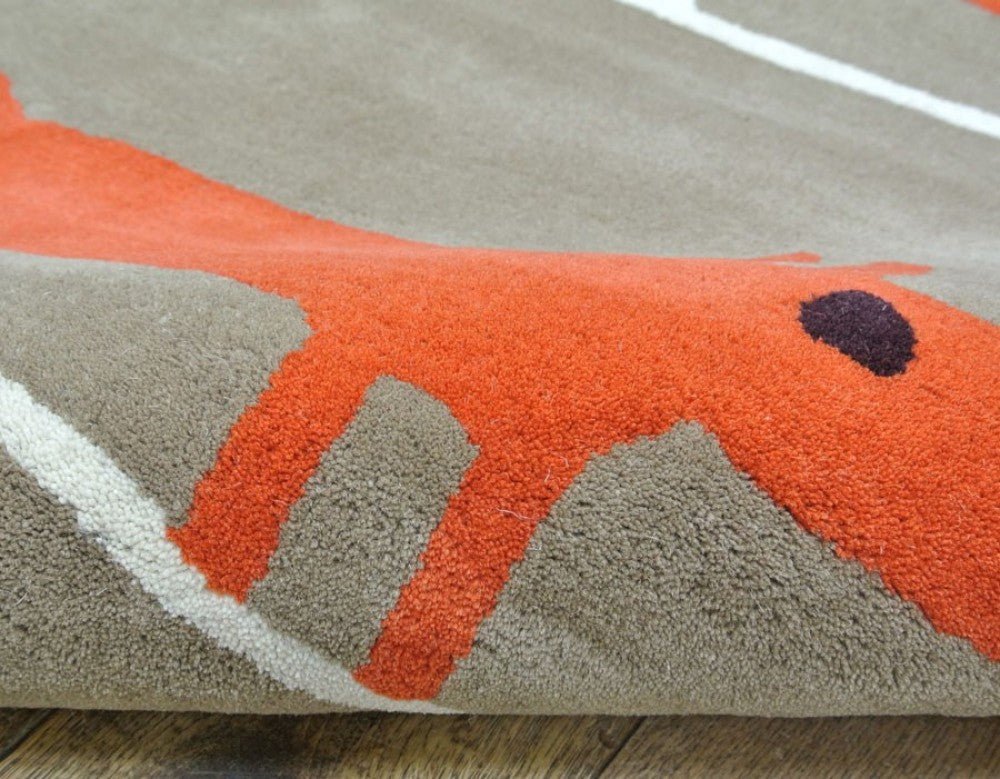 Scion Fox Handmade Tufted Wool Carpet - CloseUp