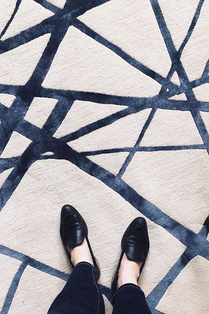 Indigo Valley Handmade Tufted Wool Carpet