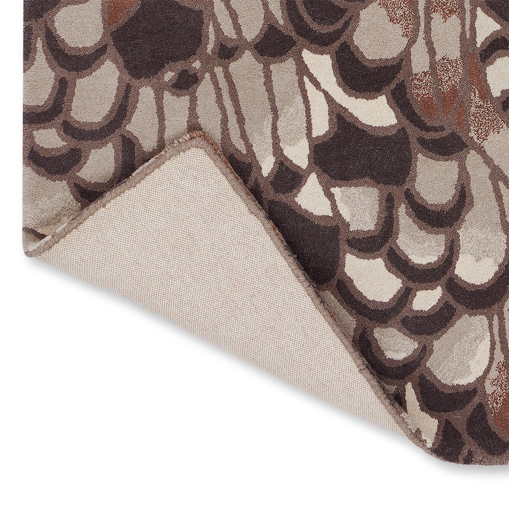 Natural Feathers Handmade Tufted Wool Carpet - Corner