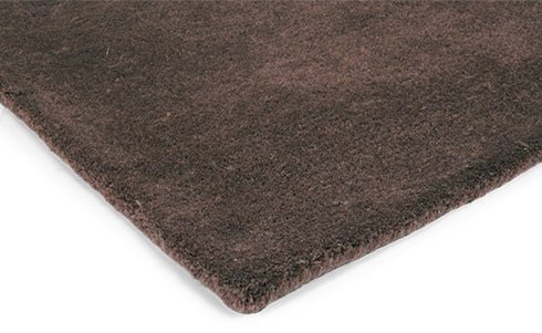 Aubergine Floral Handmade Tufted Wool Carpet - Corner