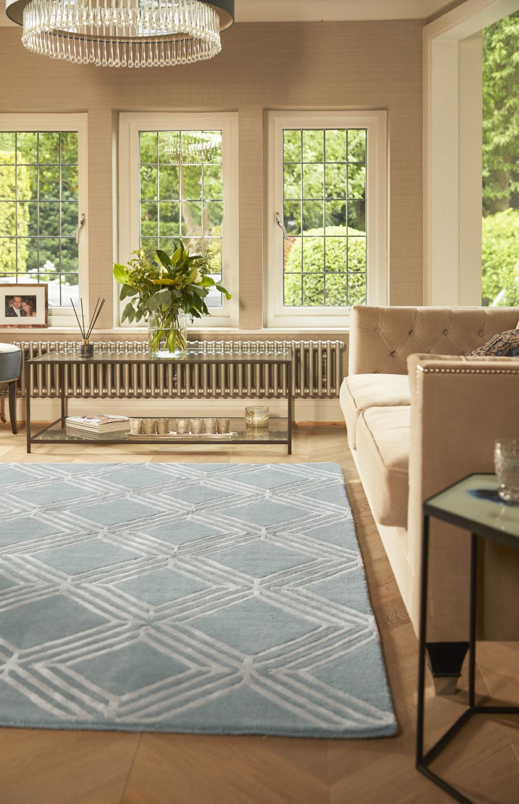 Vienna Diamond Handmade Tufted Wool Carpet - Floorshot