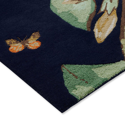 Wedgwood Humming Bird Handmade Tufted Wool Carpet - Corner