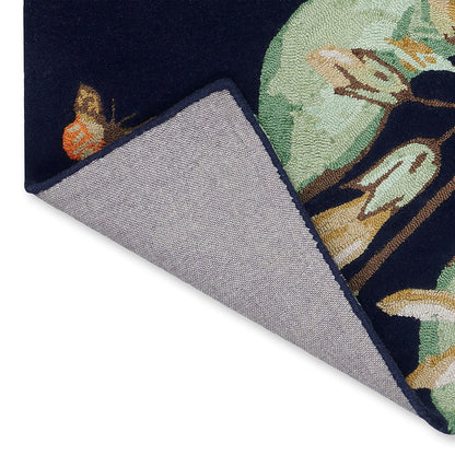 Wedgwood Humming Bird Handmade Tufted Wool Carpet - Corner