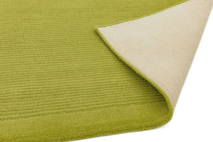 Forest Green Handmade Tufted Wool Carpet - Corner